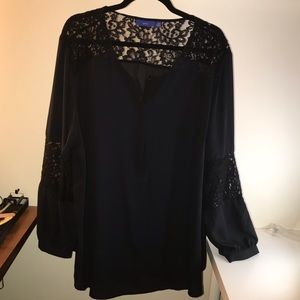 Black lace blouse